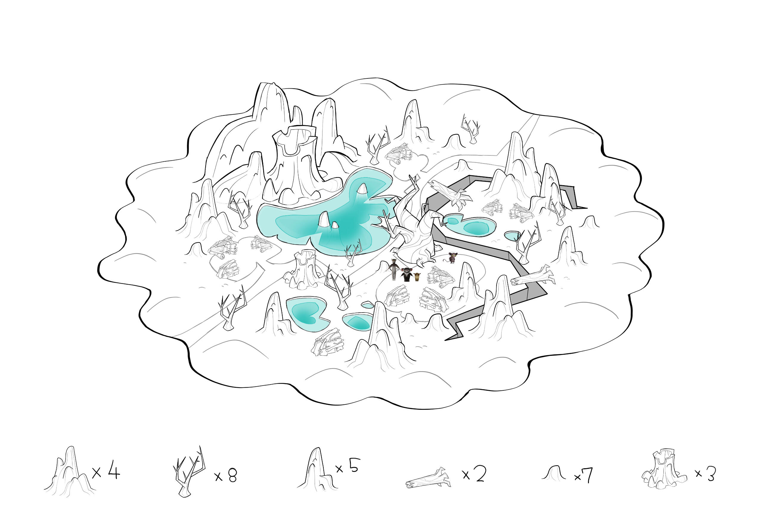 King Julian - Set Design (Aye Aye Habitat) King Julian - Set Design (Aye Aye Habitat)